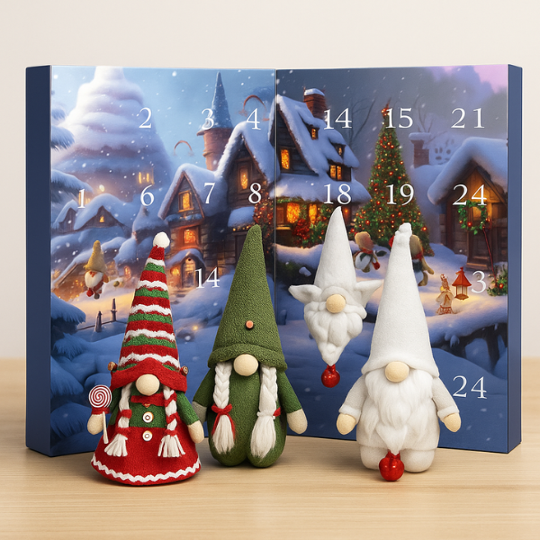 FestiveCharm - Calendario De Adviento Con Gnomos Navideños