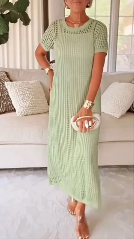 Jilena - Vestido Largo Maxi Con Aberturas + Vestido Interior Gratis