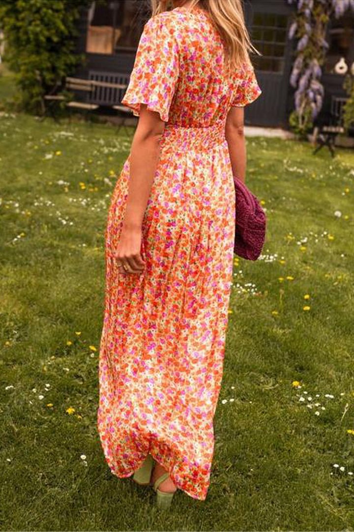 Capucine - EleganteVestido Largo Con Flores
