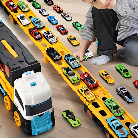 MechTrack - Camión Transformador Versátil con Pista de Carreras