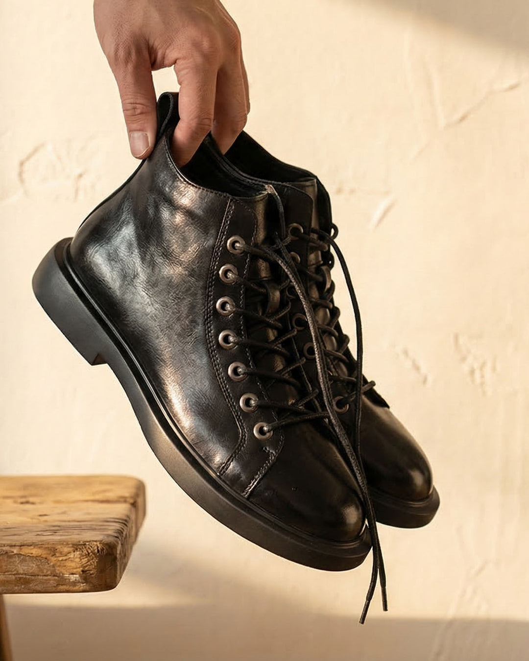 Kervens - Botas De Cuero Con Cordones