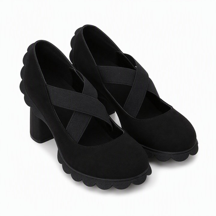 Magela - Zapatos Estilo Mary Jane Con Tiras Cruzadas