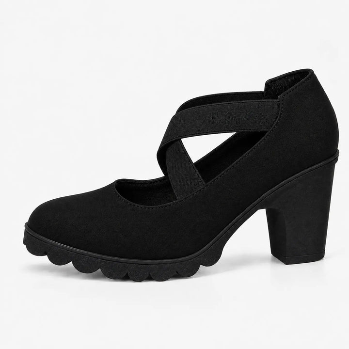 Magela - Zapatos Estilo Mary Jane Con Tiras Cruzadas