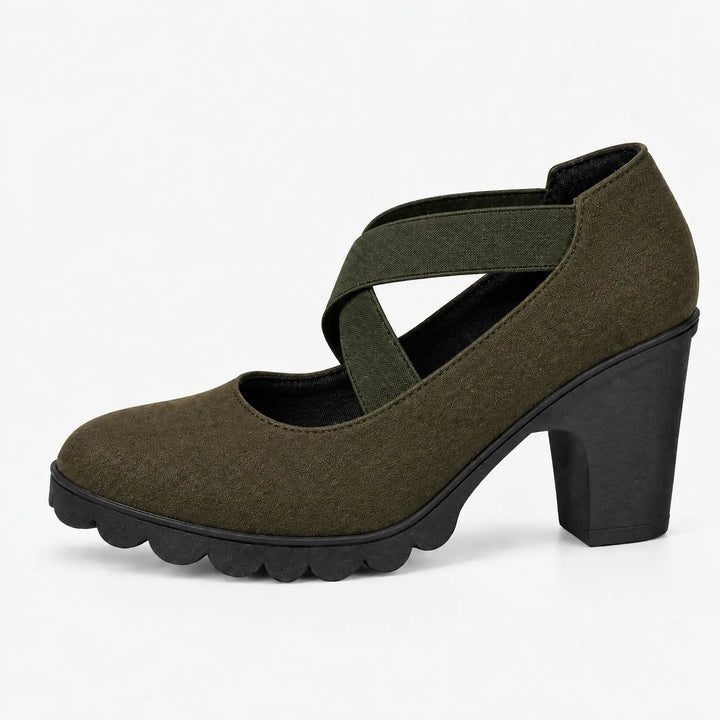 Magela - Zapatos Estilo Mary Jane Con Tiras Cruzadas