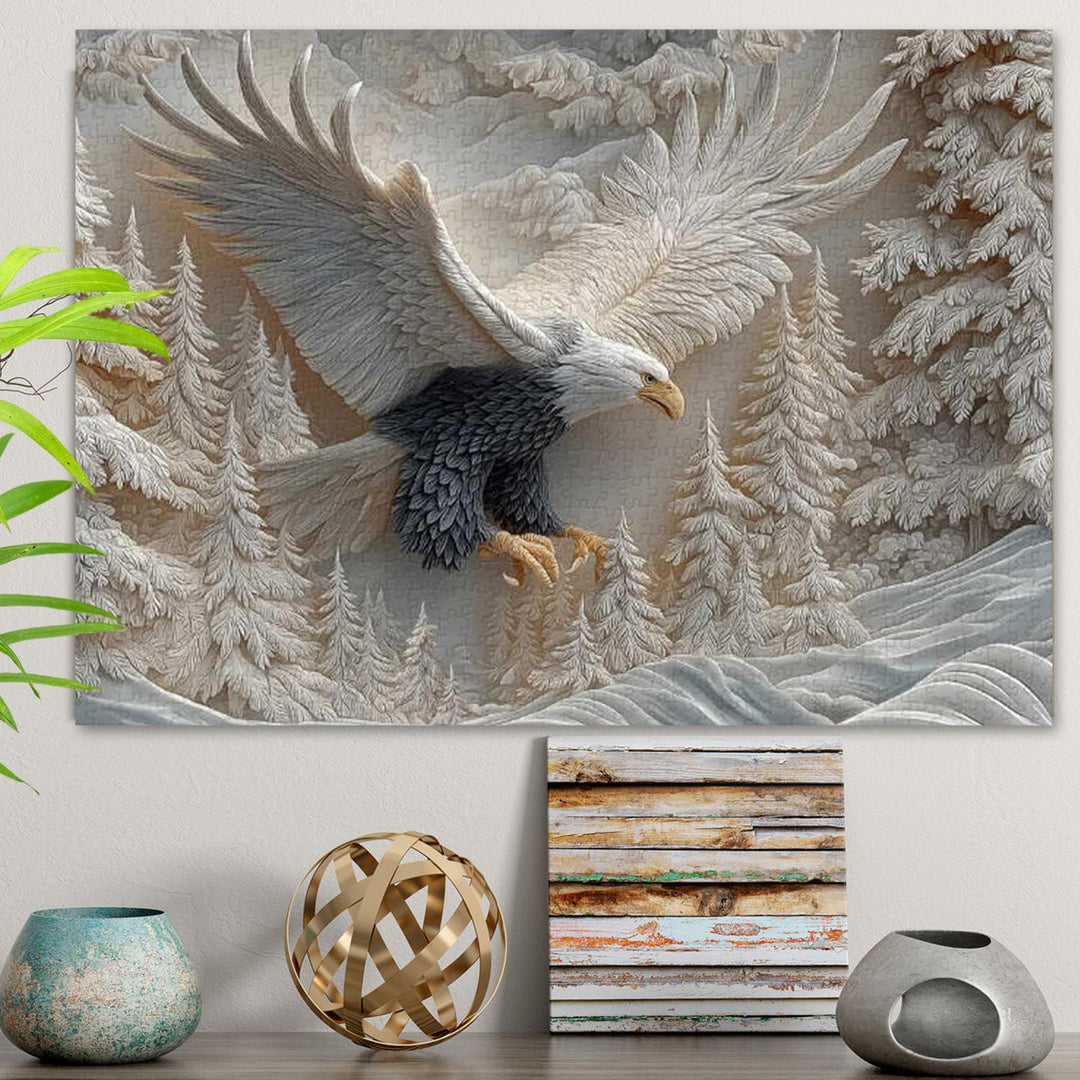 TalonCraft - Rompecabezas de Aguila Tallada para Decorar su Hogar