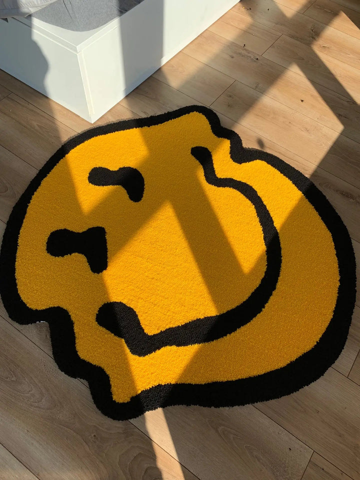 Smiloop - Alfombra Con Sonrisa Retorcida Para La Decoración Del Hogar