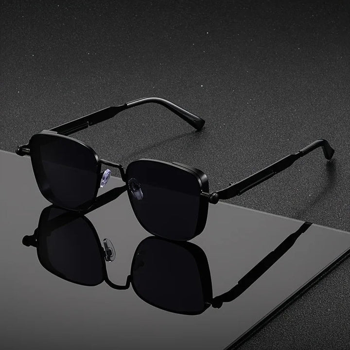 Modernglare - Gafas De Sol Cuadradas De Estilo Steampunk