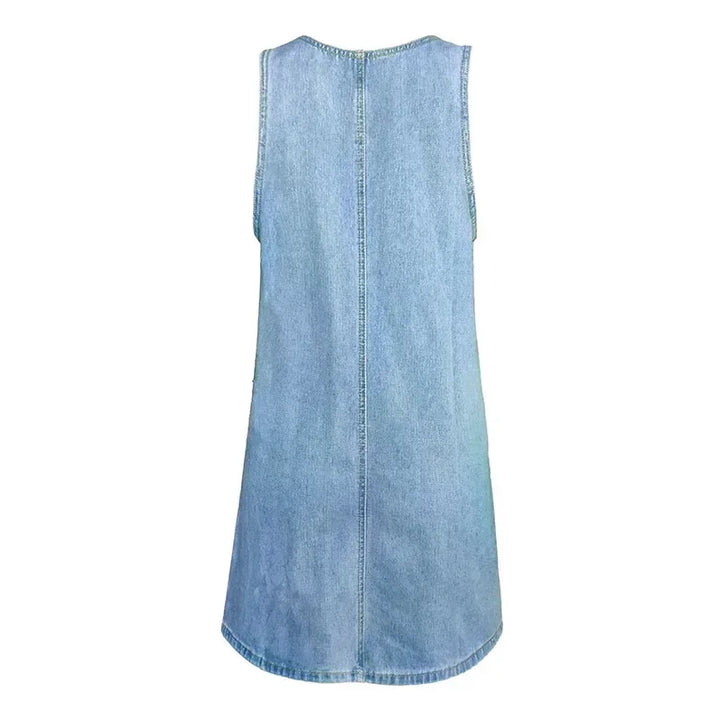 Malwina - Vestido De Verano Práctico y Ligero en Denim