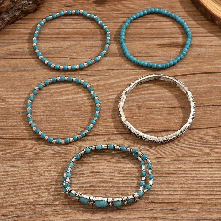 Nilay - Pulseras De Turquesa De Estilo Boho