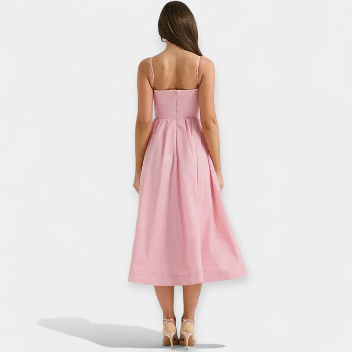Shelley - Minivestido Con Cuello Redondo y Tirantes