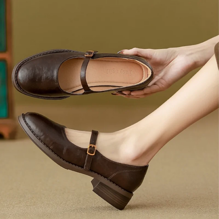 Donia - Cómodos Zapatos De Piel Con Correa