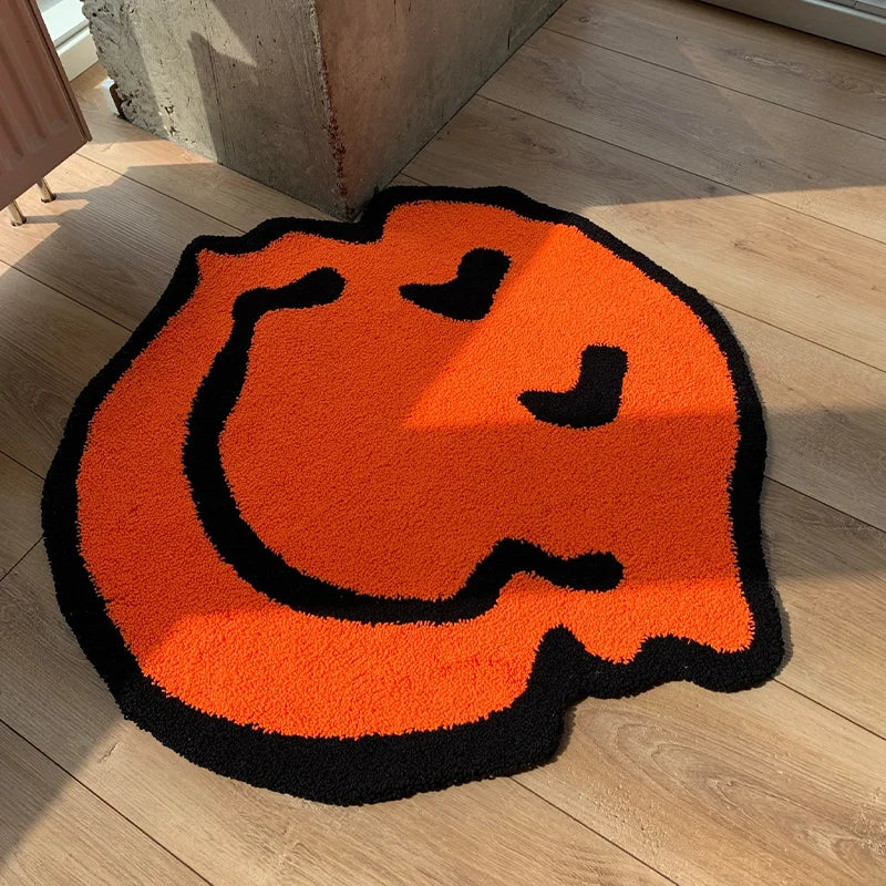 Smiloop - Alfombra Con Sonrisa Retorcida Para La Decoración Del Hogar
