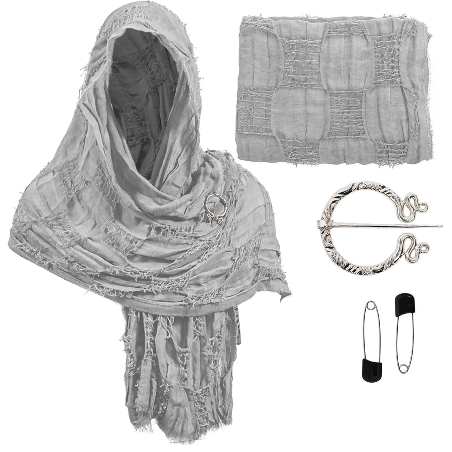 RuneWrap - Bufanda Medieval Con Capucha