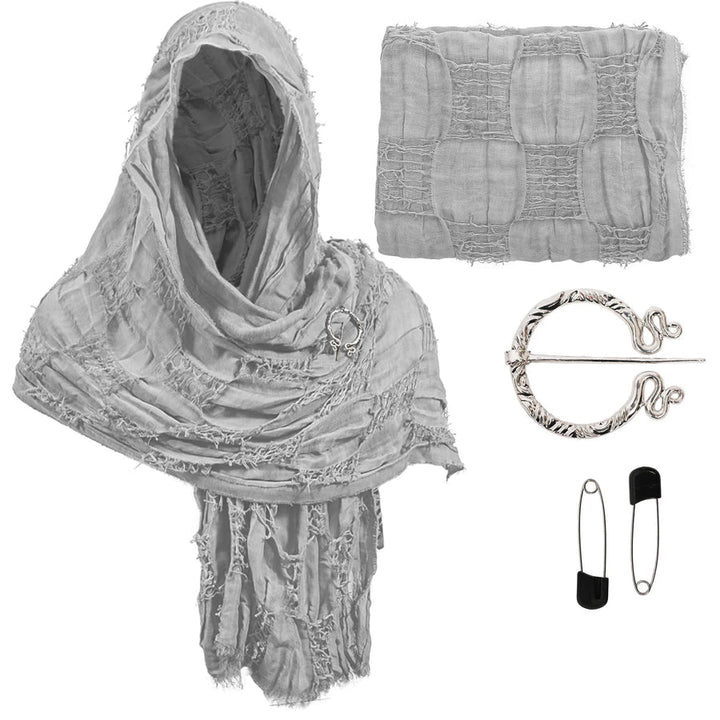 RuneWrap - Bufanda Medieval Con Capucha