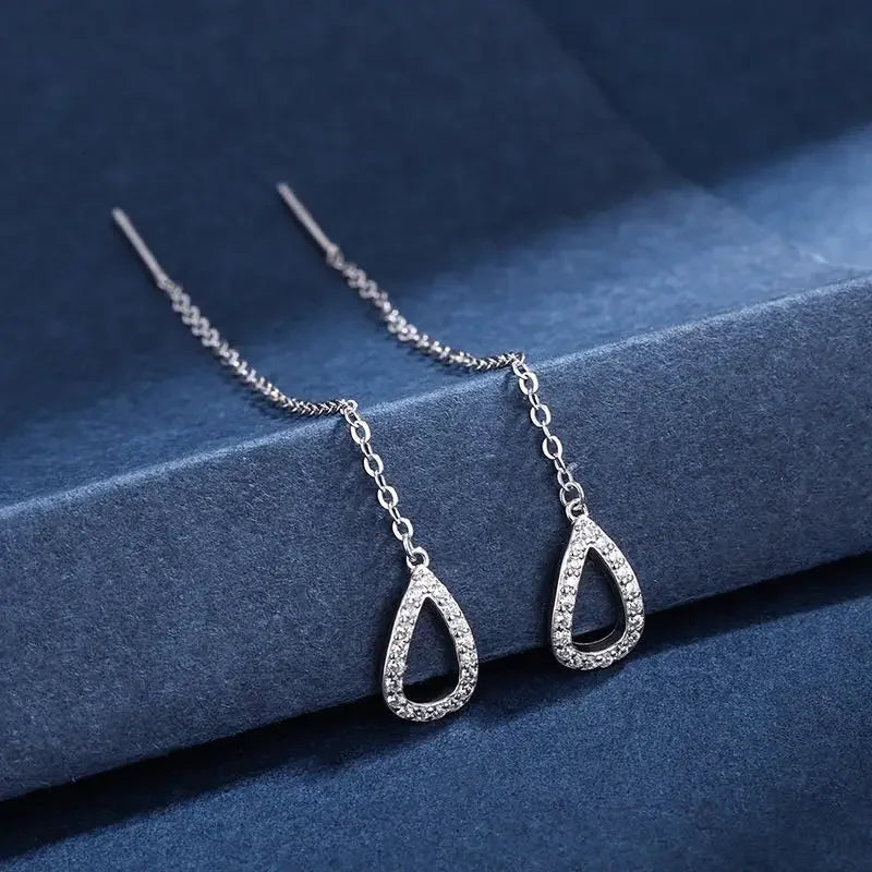 Soazig - Pendientes Largos Con Forma De Gota