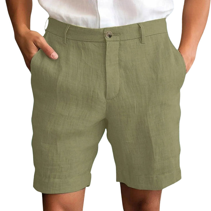Fotis - Pantalones Cortos Elegantes De Lino