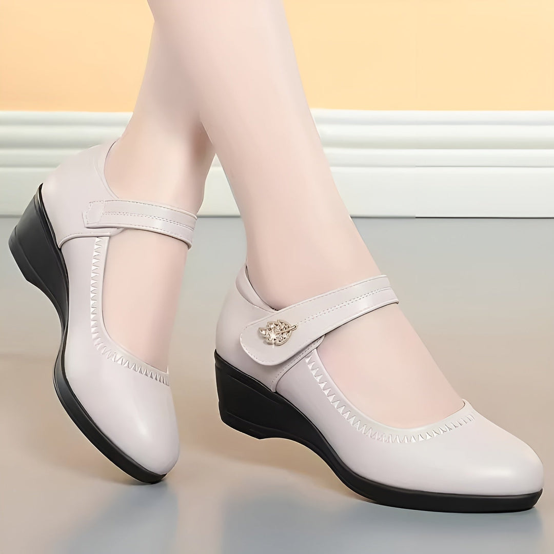 Brenka - Elegantes Zapatos De Cuero Con Correa