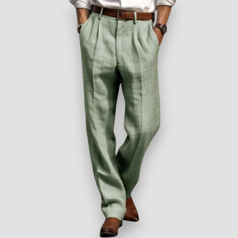 Alexei - Pantalones Clásicos De Lino