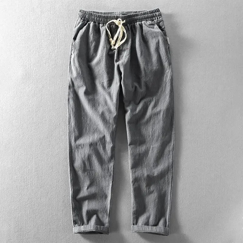 Clarke - Pantalón Informal De Lino Con Cintura Ajustable