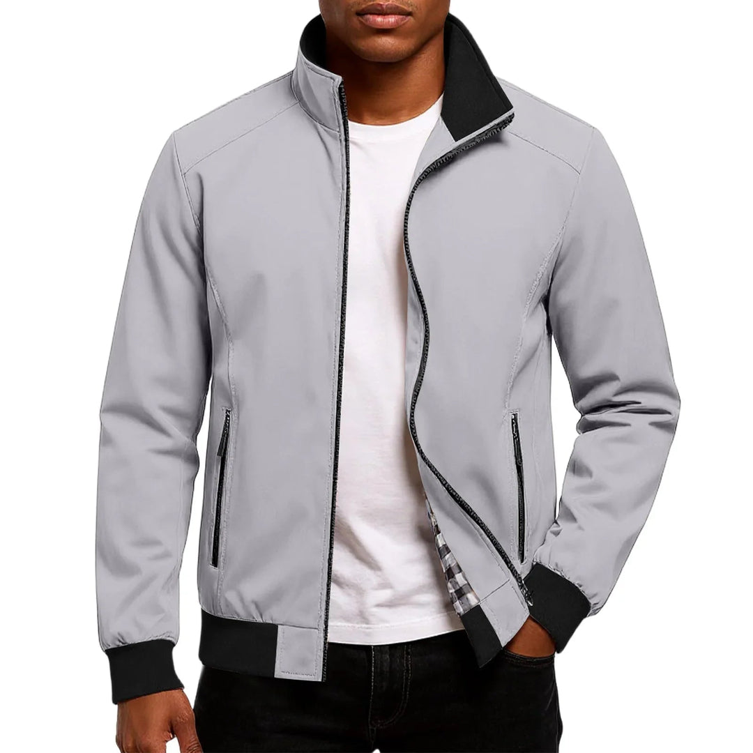 Zynkal - Chaqueta Bomber Con Cuello Alto