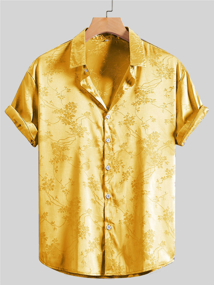 Bogdan - Elegante Manga Corta Impreso Camisa