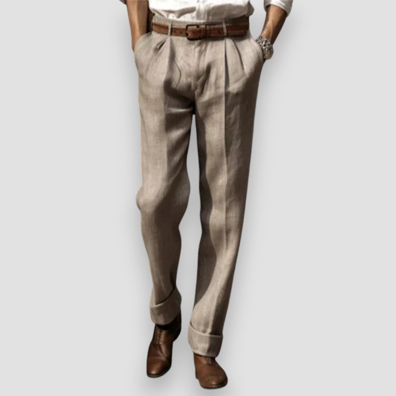 Alexei - Pantalones Clásicos De Lino