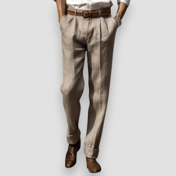 Alexei - Pantalones Clásicos De Lino
