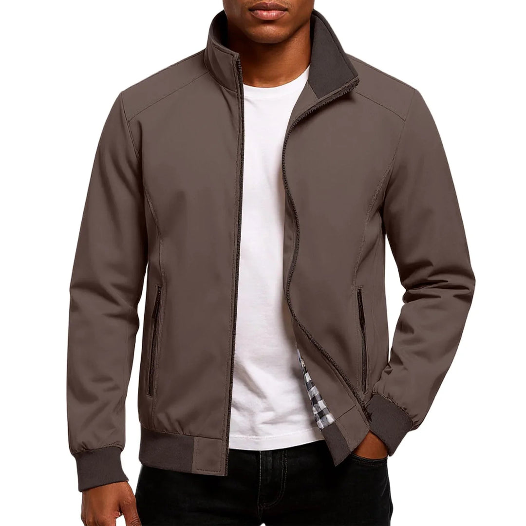 Zynkal - Chaqueta Bomber Con Cuello Alto