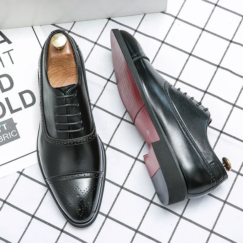 Zydan - Zapatos Casuales De Cuero Con Cordones