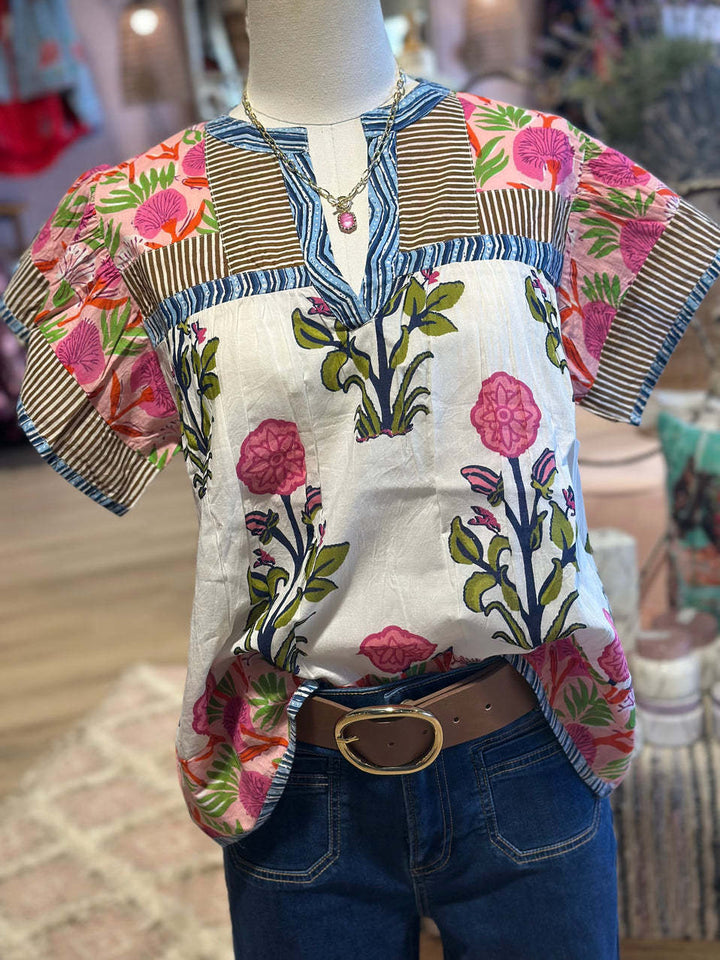 Minta - Blusa informal Con Estampado De Flores
