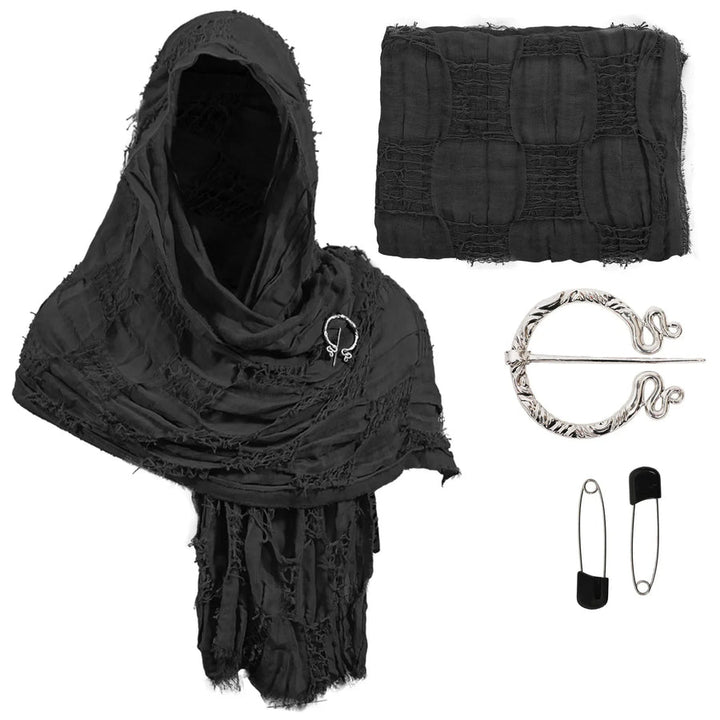 RuneWrap - Bufanda Medieval Con Capucha