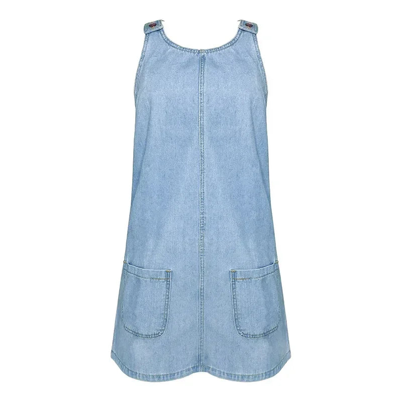 Malwina - Vestido De Verano Práctico y Ligero en Denim