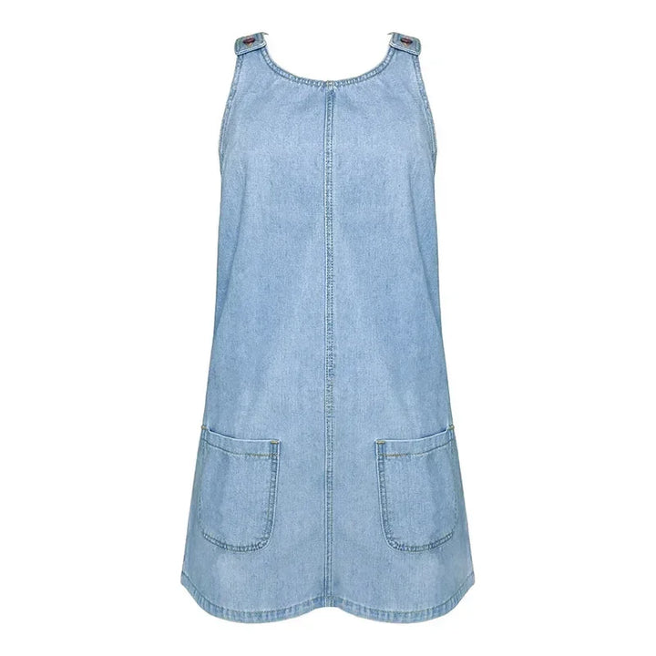Malwina - Vestido De Verano Práctico y Ligero en Denim