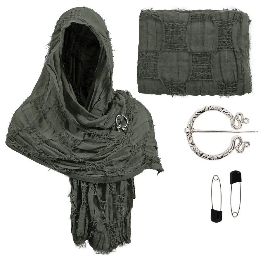 RuneWrap - Bufanda Medieval Con Capucha