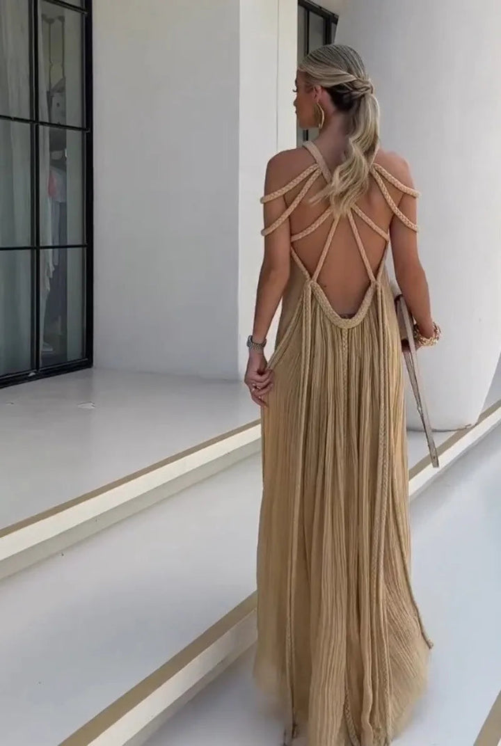 Nuriya - Vestido Largo sin Mangas y sin Espalda