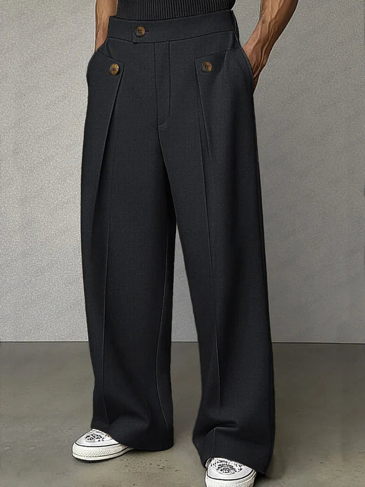Anikia - Pantalones De Vestir Anchos Con Pliegues