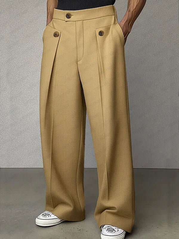 Anikia - Pantalones De Vestir Anchos Con Pliegues