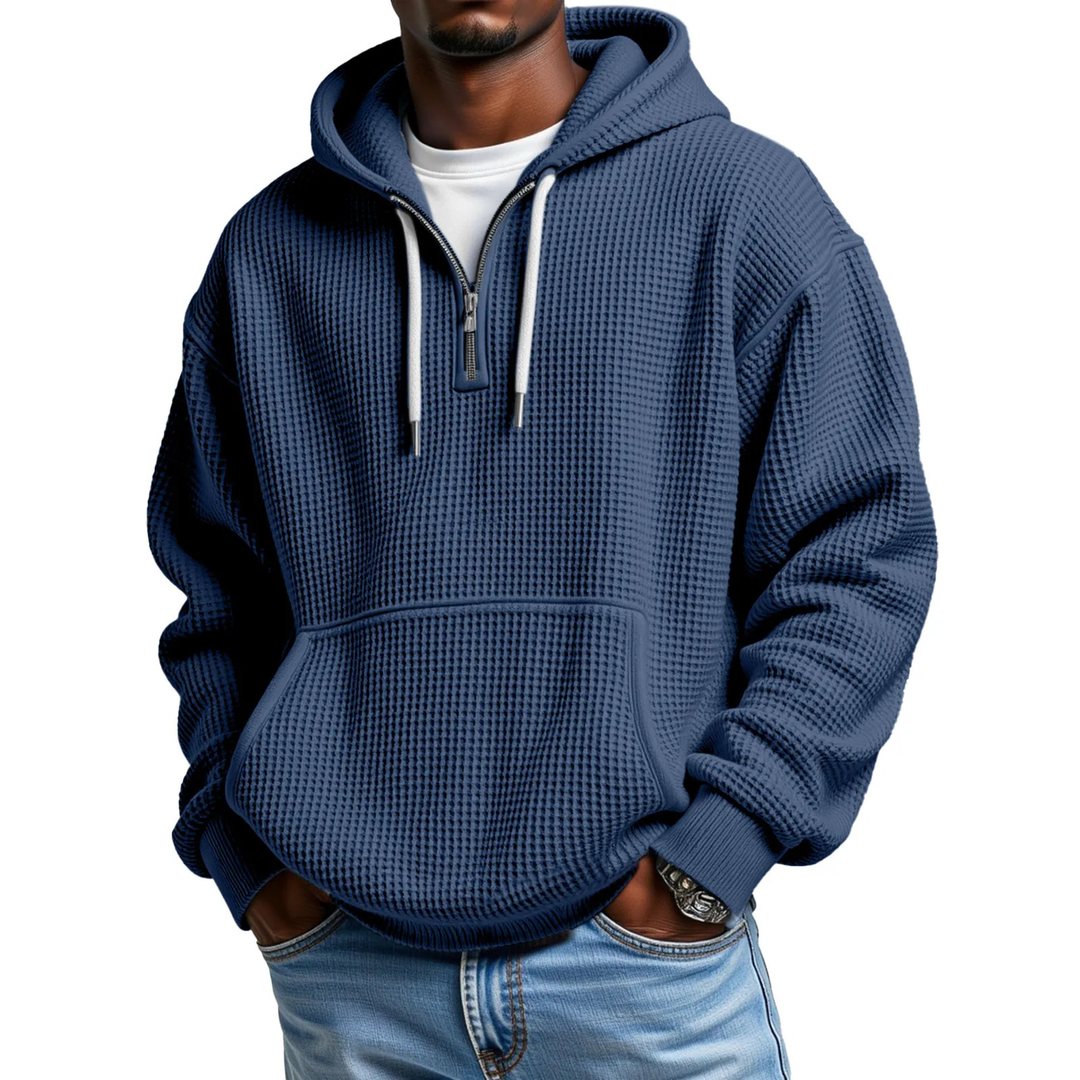 Mackenzie - Sudadera Con Capucha De Manga Larga De Punto Tipo Waffle