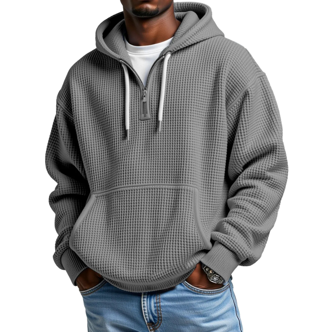 Mackenzie - Sudadera Con Capucha De Manga Larga De Punto Tipo Waffle