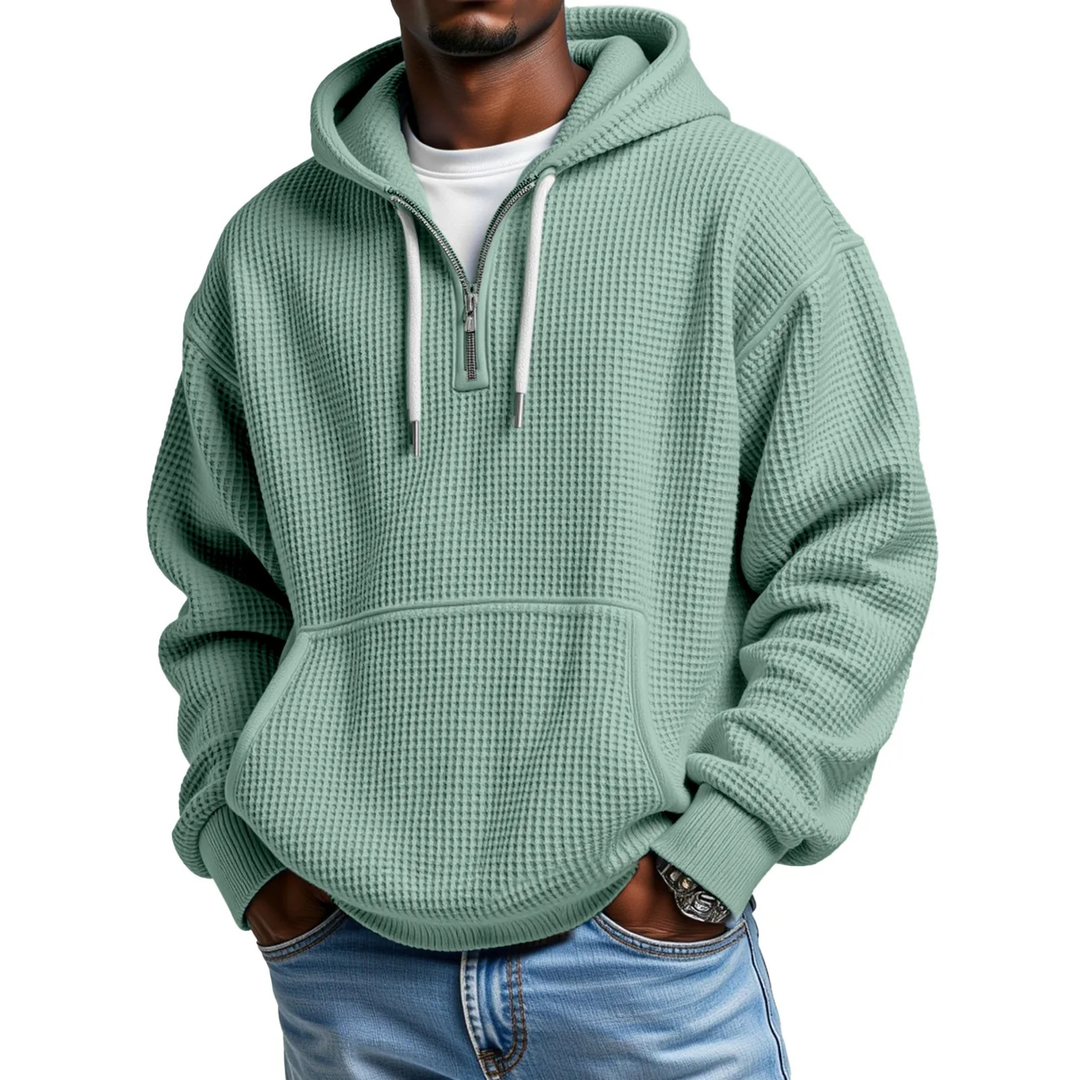 Mackenzie - Sudadera Con Capucha De Manga Larga De Punto Tipo Waffle