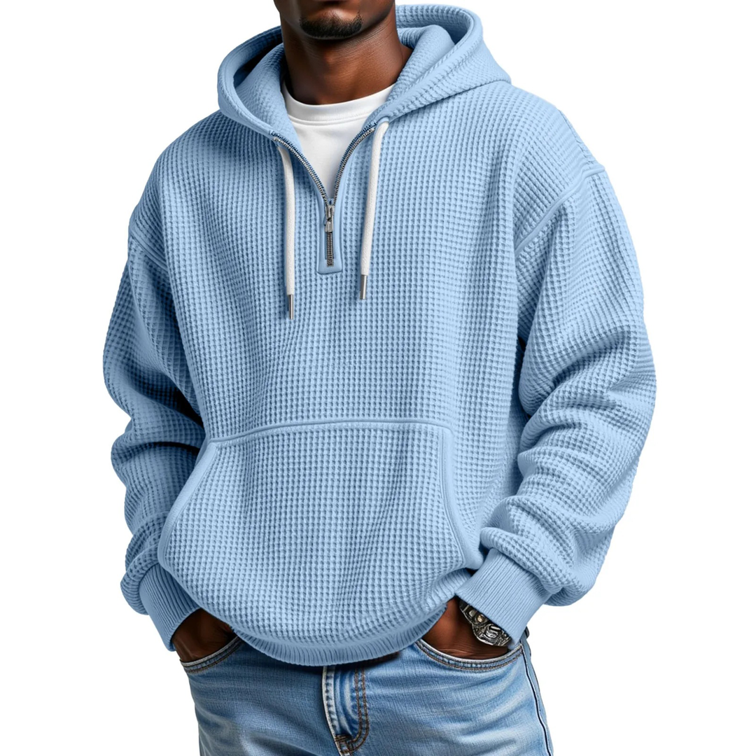 Mackenzie - Sudadera Con Capucha De Manga Larga De Punto Tipo Waffle