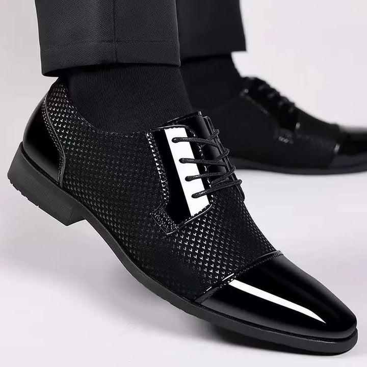 Dernard - Zapatos De Cuero Con Cordones