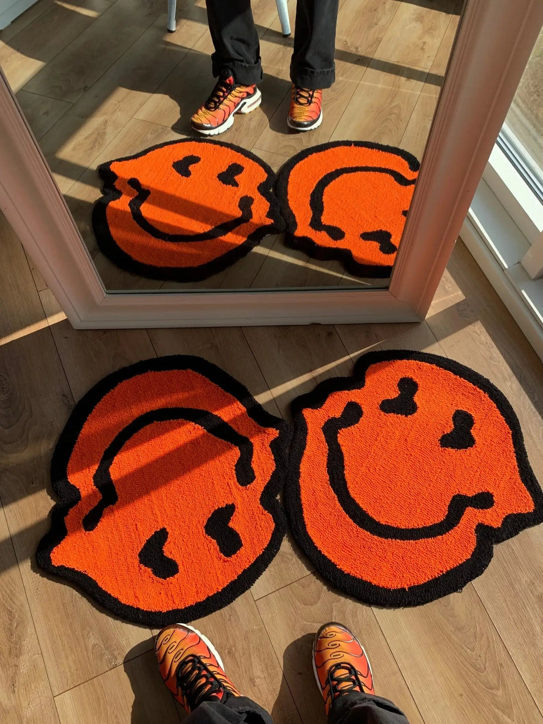 Smiloop - Alfombra Con Sonrisa Retorcida Para La Decoración Del Hogar