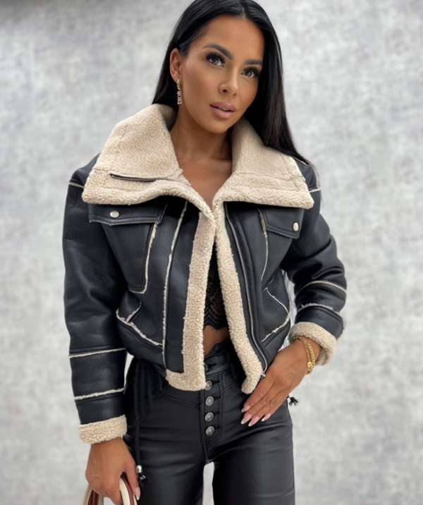 Reischl - Chaqueta Con Cremallera y Forro de Imitación de Piel de Oveja