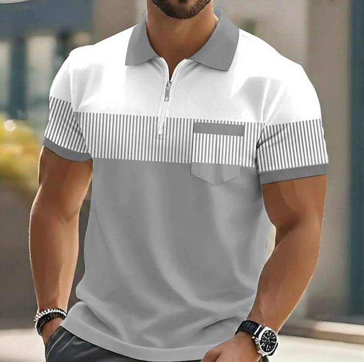 Brett - Polo Elegante Con Cremallera