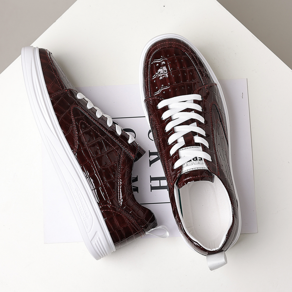 Deion - Zapatillas Deportivas De Cuero Con Cordones