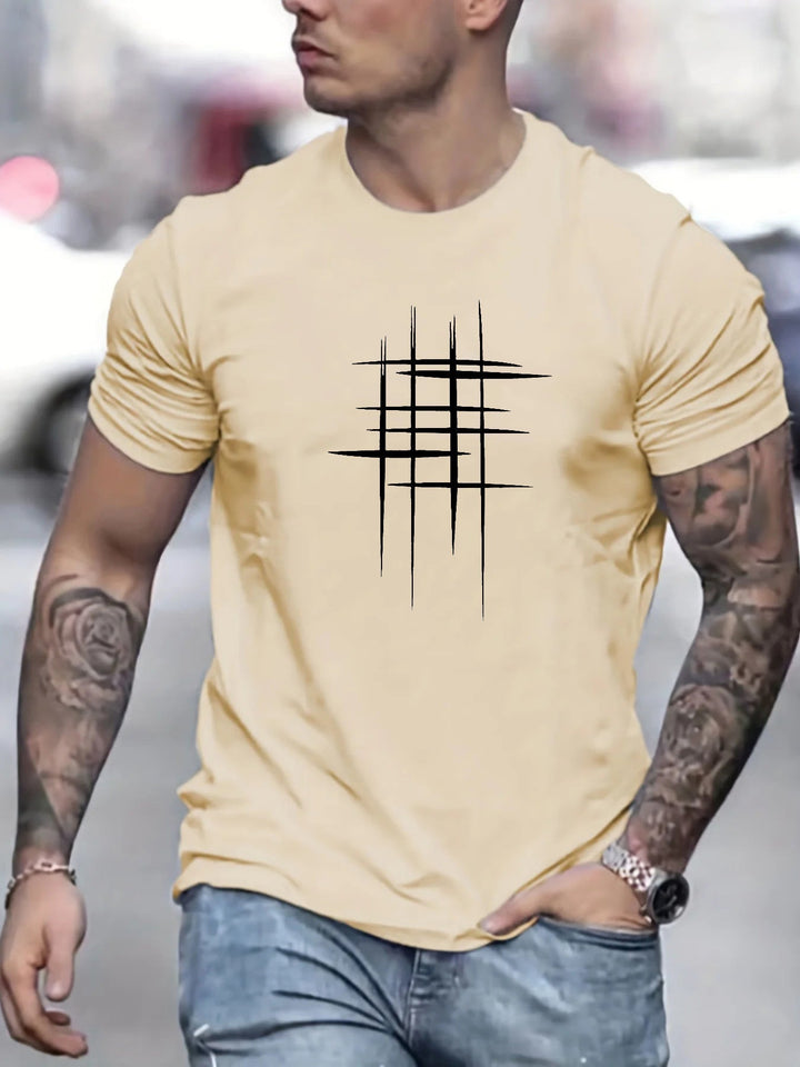 Pantazis - Elegante Camiseta De Cuello Redondo Con Estampado Gráfico