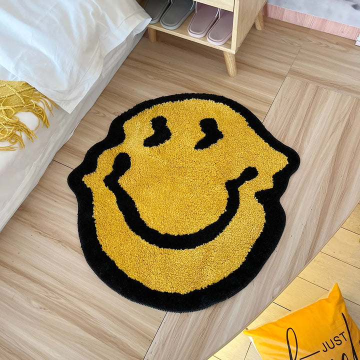 Smiloop - Alfombra Con Sonrisa Retorcida Para La Decoración Del Hogar