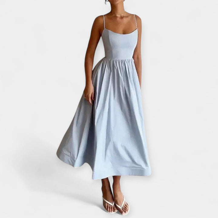 Shelley - Minivestido Con Cuello Redondo y Tirantes