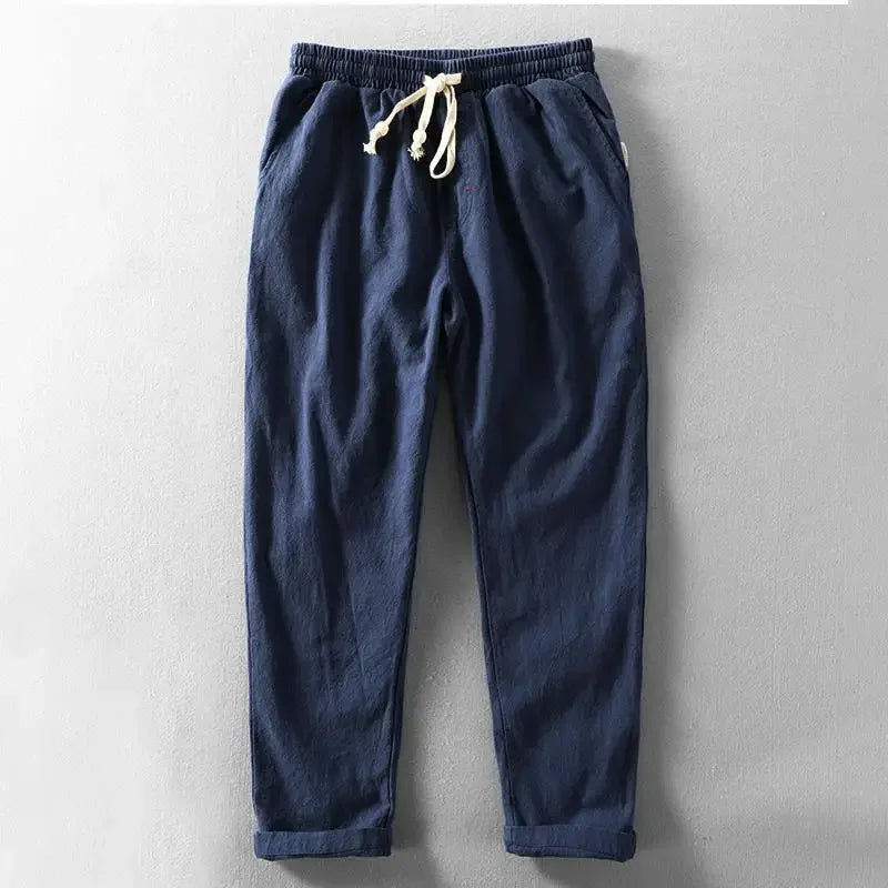 Clarke - Pantalón Informal De Lino Con Cintura Ajustable
